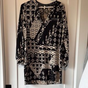 Sage Aztec Shift Dress